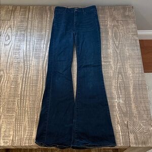 VINTAGE ABERCROMBIE Women's Flared Jeans - Dark Blue